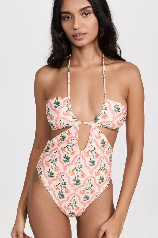 Mejorana Sabanero Nocturo' One Piece Swimsuit Sporty Racerback Swimsuit