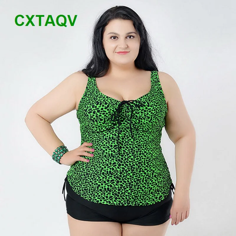Plus Size High Elastic Cross Straps Slim Swimdress Wire Free With Chest Pad Modern High-Waisted Swimsuit