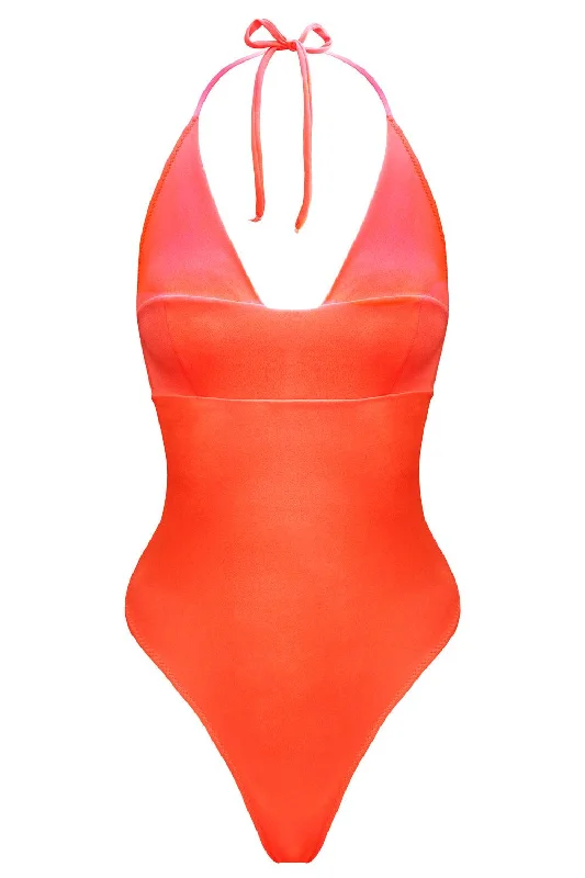 Tonic Tangerine swimsuit Elegant Ruffled Bikini