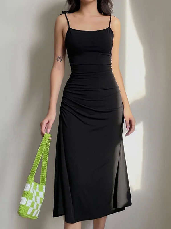 BerryBetty - Backless Tie Strap Maxi Dress Elegant Lace Maxi Dress