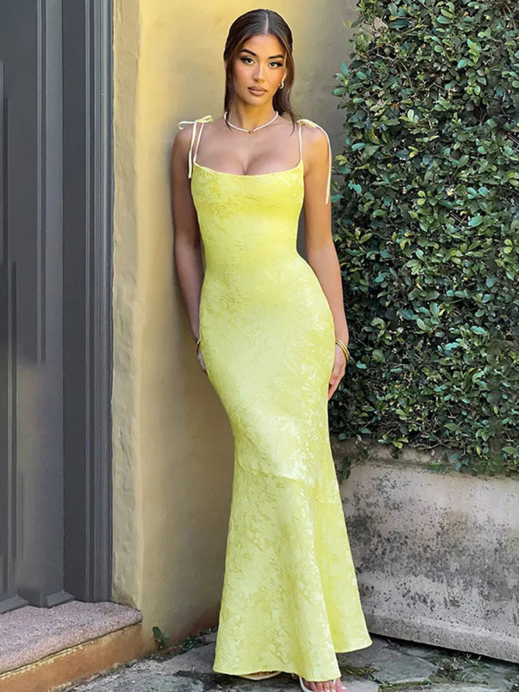 Jacquard Fit Long Wind Summer Women Maxi Dress Stylish A-Line Maxi Dress