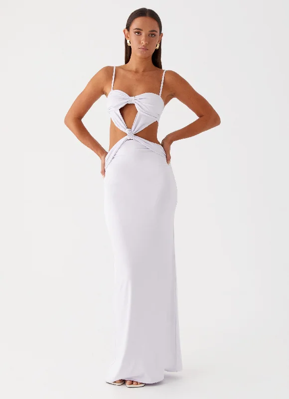 Heart And Soul Maxi Dress - Lavender Stylish Maxi Dress with Frills