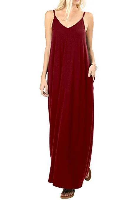 Olivian Pocketed Maxi Dress - Orchid Fashionable Chiffon Tiered Maxi Dress