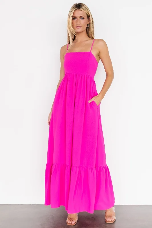 Regan Tank Maxi Dress | Fuchsia Classic Strapless Maxi Dress