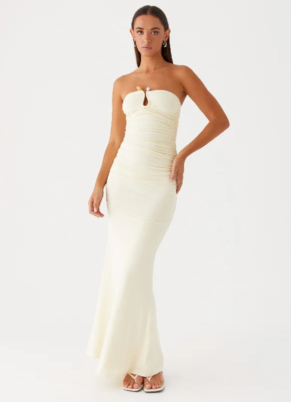 Rudy Maxi Dress - Yellow Fashionable High-Low Maxi Dress