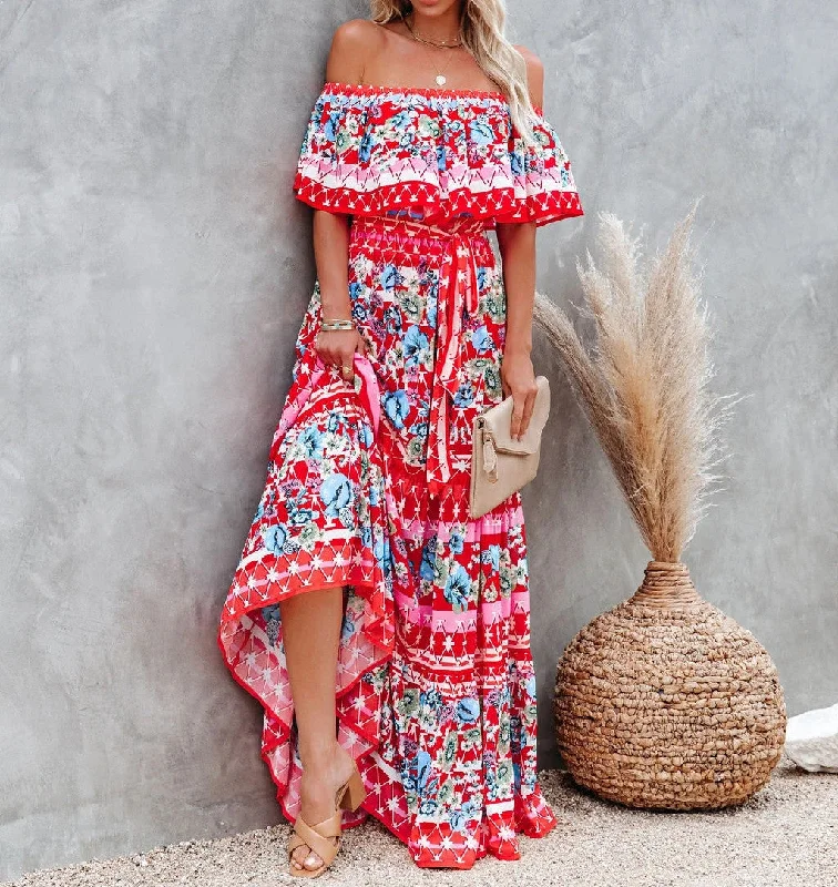 Sevilla High Low Halter Maxi Dress Fashionable Button-Down Maxi Dress