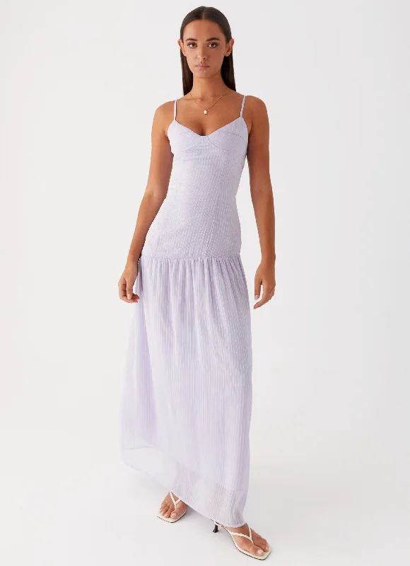 Shania Maxi Dress - Lavender Fashionable Layered Maxi Dress