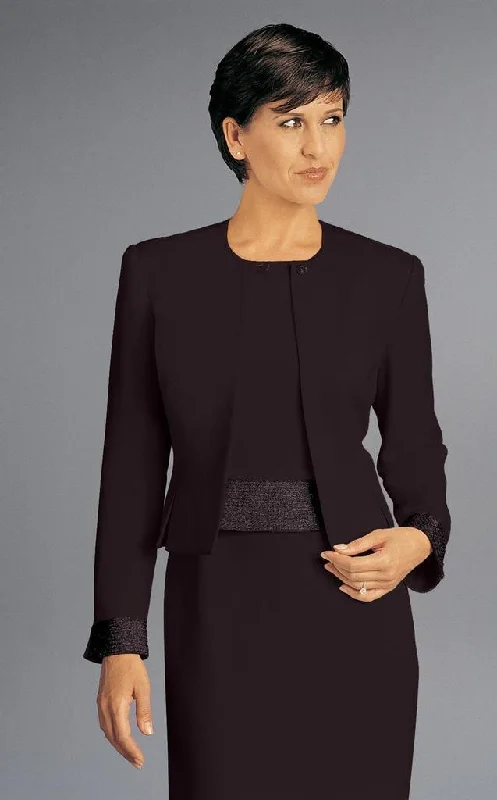 Alexander by Daymor 702109 Jewel Dress with Ornate Cuffed Jacket Plaid Jacket Tartan Jacket Houndstooth Jacket