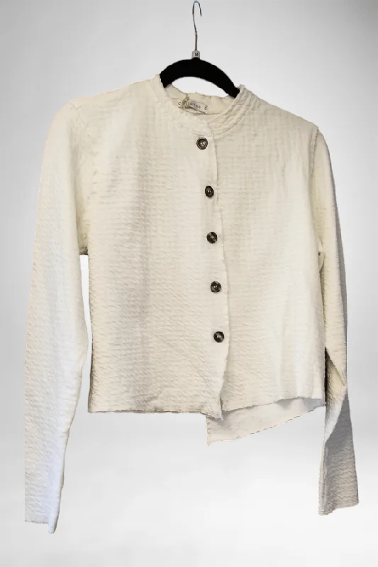 Assymetrical Cotton Jacket - textured Herringbone Jacket Checkered Jacket Solid Jacket