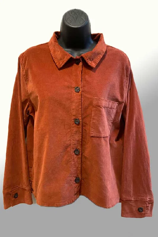 Crop Jacket - mini corduroy Stand-Up Collar Roll-Neck Collar Turtle Neck