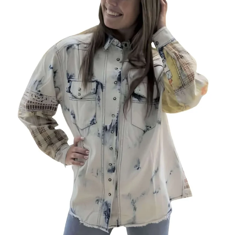 In the Clouds Denim Shirt Jacket Made in USA Quilted Jacket Puffer Jacket Insulated Jacket
