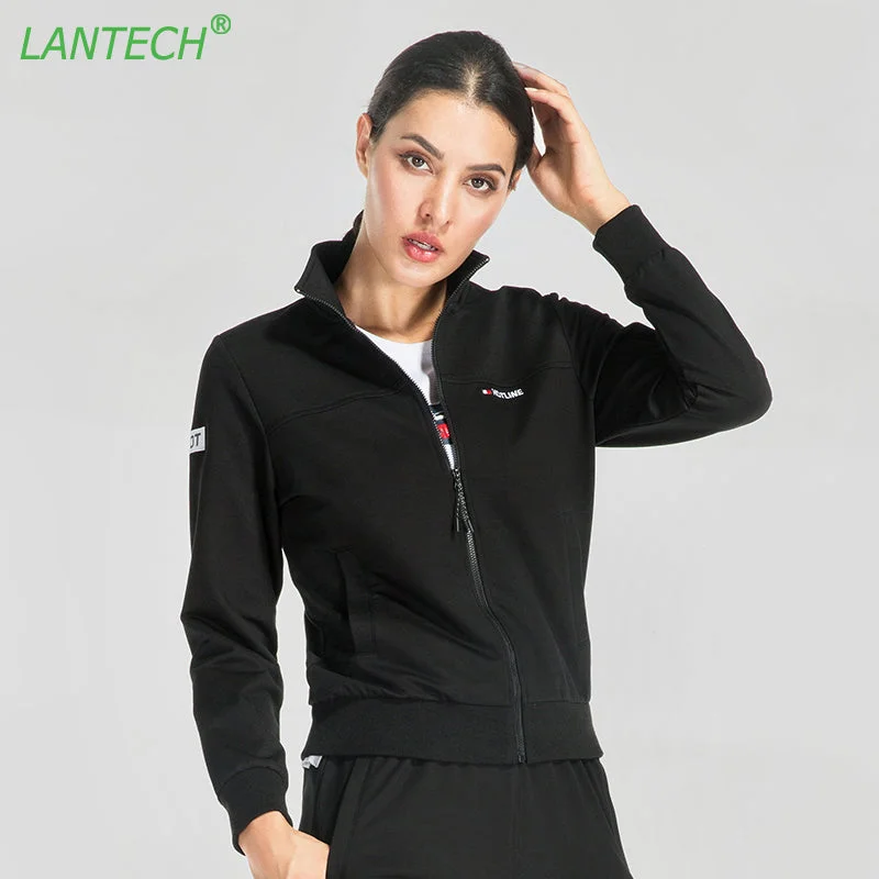 LANTECH Women Jacket Sports Yoga Sportswear Running Fitness Exercise Gym Jacket Clothes Zipper Quick Dry Long Sleeve Tops Tiered Jacket Buttoned Jacket Zippered Jacket