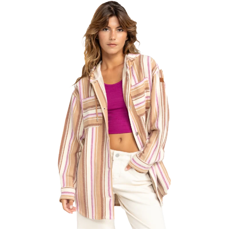 Women's Sunlight Rider Long Sleeve Hooded Shirt Jacket Zippered Jacket Buttoned Jacket Snapped Jacket