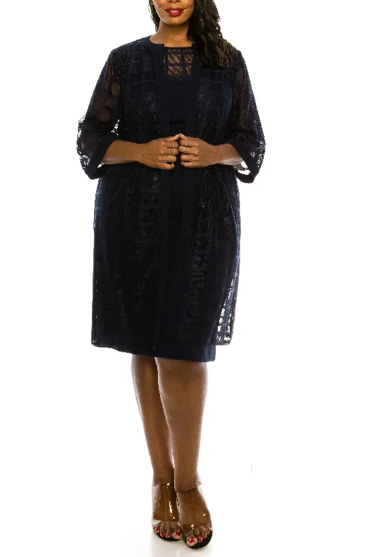 Maya Brooke Plus Size Short Jacket Dress 27367 Nylon Fabric Polyester Fabric Spandex Fabric