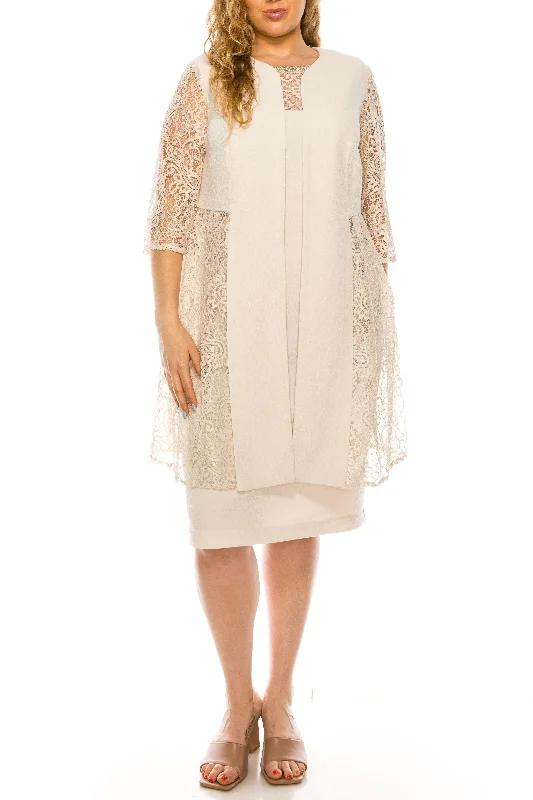 Maya Brooke Plus Size Short Jacket Dress 29486W Jacket Blazer Coat