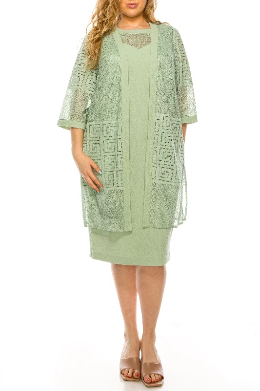 Maya Brooke Short Plus Size Jacket Dress 29140 Wool Fabric Cashmere Fabric Tweed Fabric