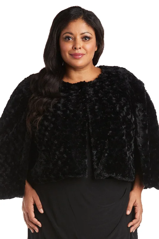 R&M Richards 7532WN Plus Size Capelet Jacket Nylon Fabric Polyester Fabric Spandex Fabric