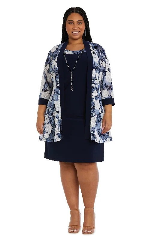 R&M Richards 9313W Plus Size Jacket Short Dress Belted Jacket Elasticated Jacket Padded Jacket