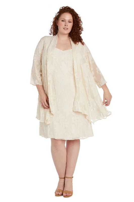 R&M Richards 9458W Plus Size Short Jacket Dress Cotton Jacket Linen Jacket Terry Jacket