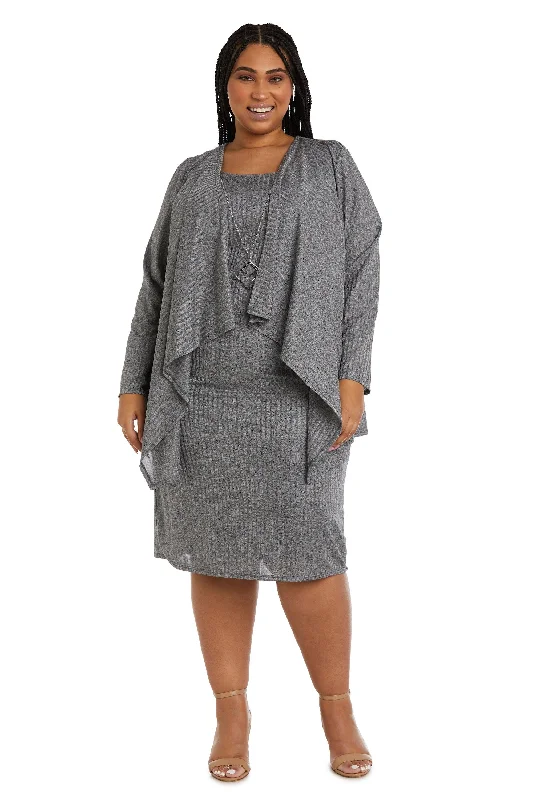 R&M Richards 9516W Plus Size Short Jacket Dress Fitted Jacket Loose Jacket Oversized Jacket