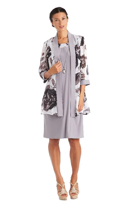 R&M Richards 7149 Short Piece Print Jacket Dress Jersey Jacket Tulle Jacket Batik Jacket