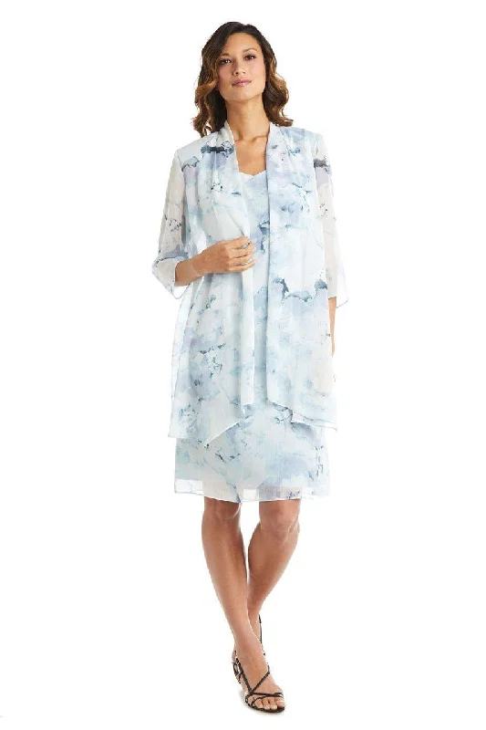 R&M Richards 7748 Short Chiffon Jacket Dress Satin Jacket Silk Jacket Chiffon Jacket