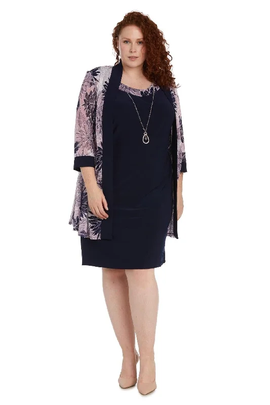 R&M Richards 9003W Short Plus Size Jacket Dress Mesh Jacket Canvas Jacket Denim Jacket