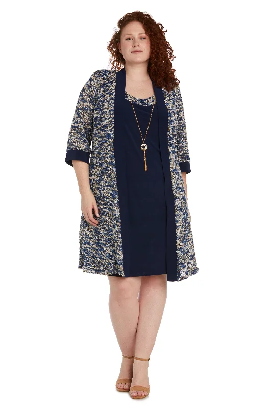 R&M Richards 9045W Short Plus Size Jacket Dress Plaid Jacket Tartan Jacket Houndstooth Jacket