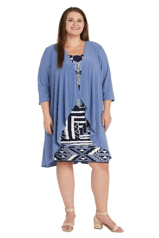 R&M Richards 9217W Short Plus Size Jacket Dress Notch Collar Jacket Peter Pan Collar Jacket Cowl Neck Jacket