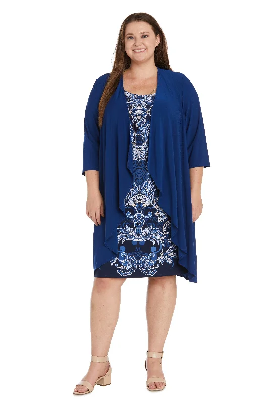 R&M Richards 9397W Short Plus Size Jacket Dress Elasticated Jacket Padded Jacket Insulated Jacket