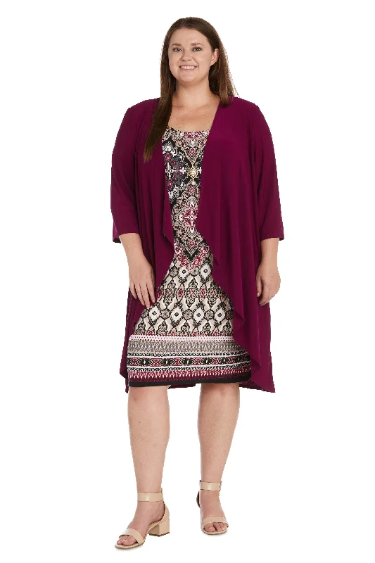 R&M Richards 9667W Short Plus Size Jacket Dress Rayon Fabric Velvet Fabric Corduroy Fabric