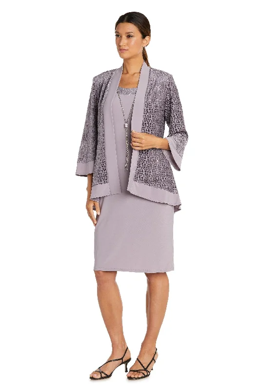 R&M Richards 7597 Short Sleeveless Jacket Dress Belted Jacket Elasticated Jacket Padded Jacket