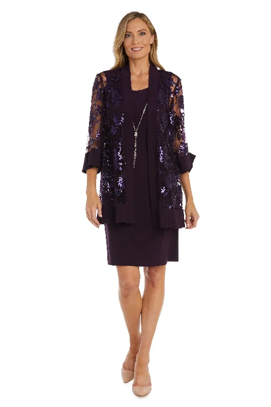 R&M Richards 2766 Short Two Piece Jacket Dress Striped Jacket Polka Dot Jacket Floral Jacket