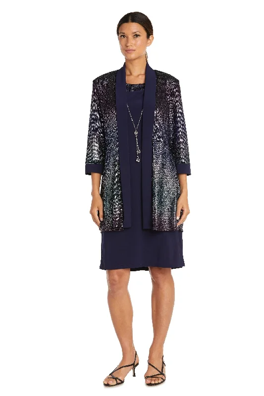 R&M Richards 9068 Short Two Piece Jacket Dress Welt Pockets Slit Pockets Flap Pockets