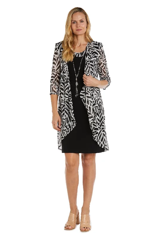 R&M Richards 9737 Two Piece Short Jacket Dress Cardigan Sweater Pullover
