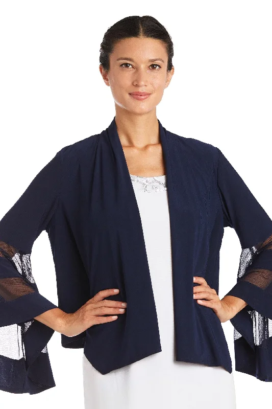 R&M Richards 5268 Full Sleeves Open Bolero Jacket Snapped Jacket Toggled Jacket Drawstring Jacket
