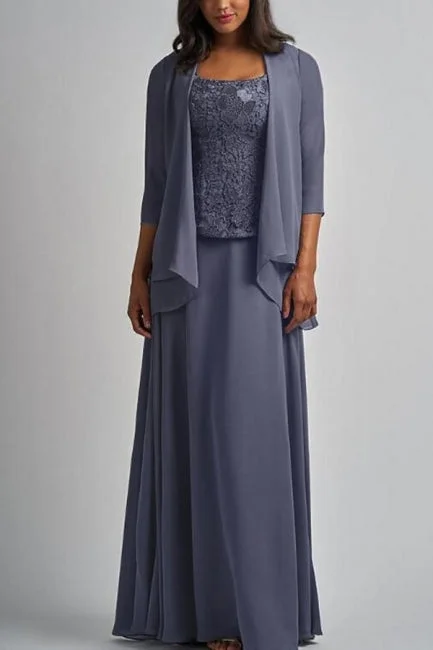 Designer Long Chiffon Lace Mother of The Bride Dress with Jacket Chenille Jacket Brocade Jacket Lace Jacket Designer Long Chiffon Lace Mother of The Bride Dress with Jacket Chenille Jacket Brocade Jacket Lace Jacket