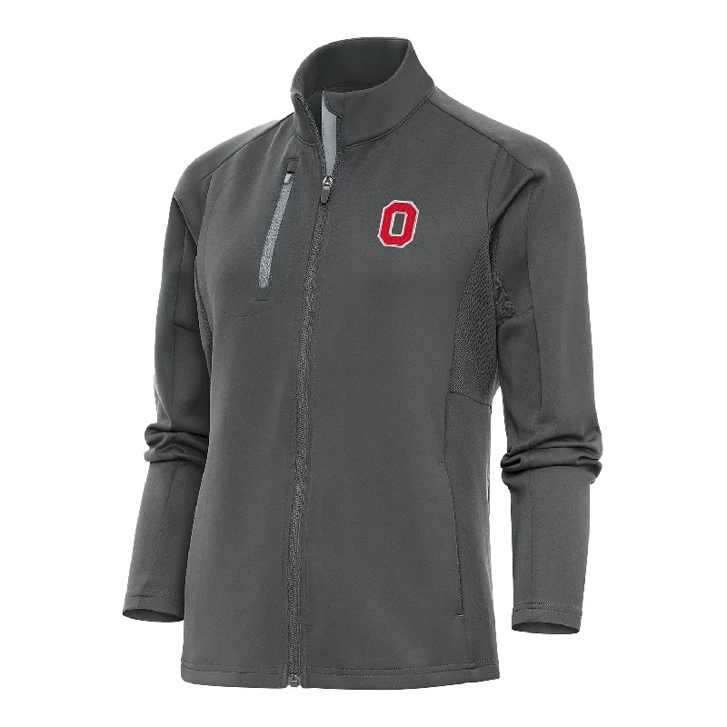 Ladies Ohio State Buckeyes Full Zip Generation Gray Jacket Quilted Jacket Puffer Jacket Insulated Jacket Ladies Ohio State Buckeyes Full Zip Generation Gray Jacket Quilted Jacket Puffer Jacket Insulated Jacket