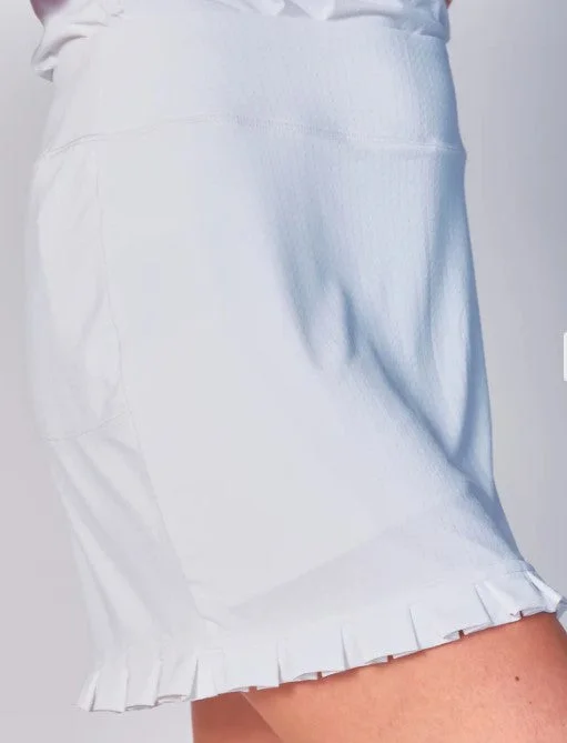 G Lifestyle MIDNIGHT SERENITY Solid Ruffle Skirt 15" (Multiple Colors) pencil skirt chic