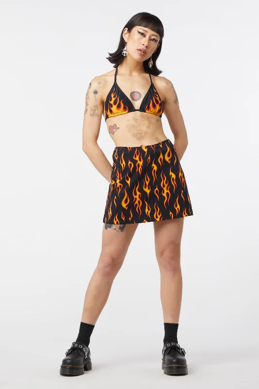 Inferno Jersey Skort belted skirt waist