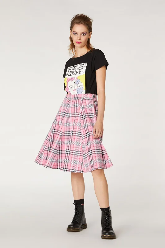 Just Roll With It Skirt button skirt front