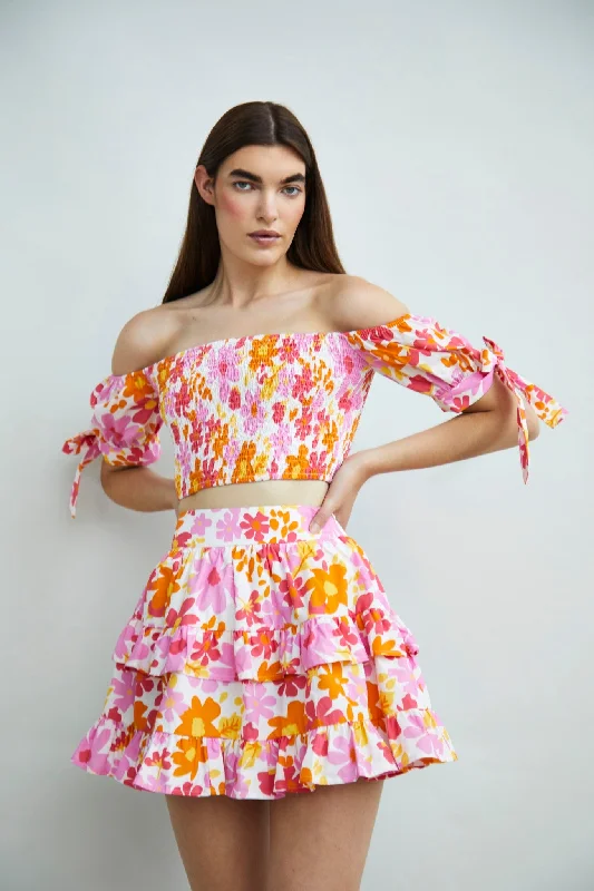 Glamorous Collection Ruffle Mini Skirt wrap skirt elegant