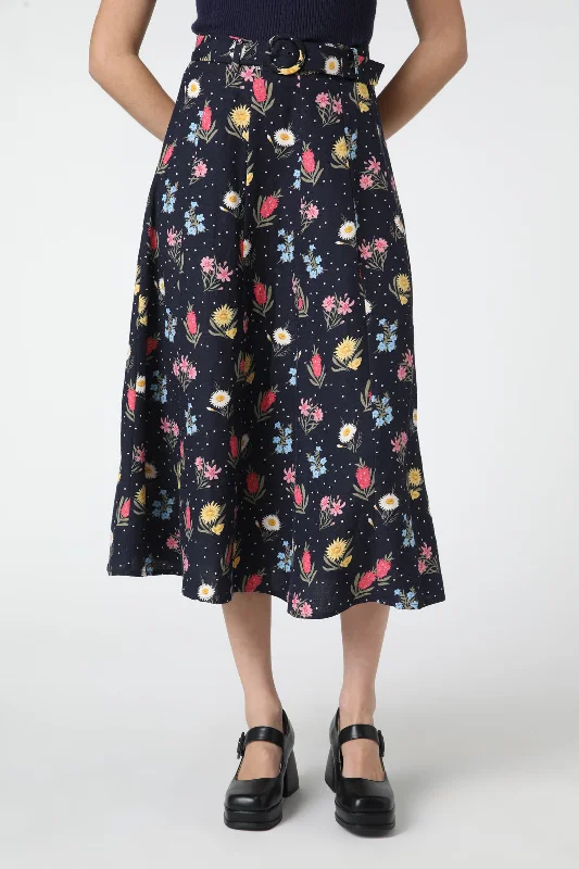 Mia Flora Skirt belted skirt waist