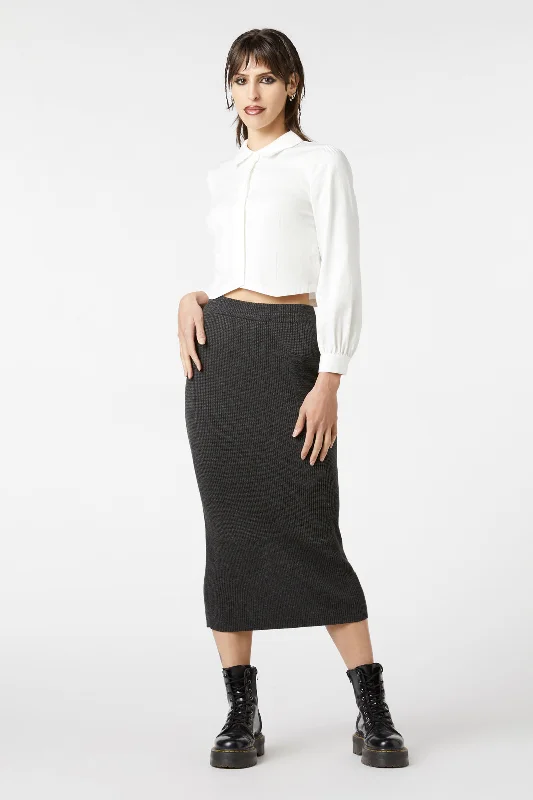 Moon Sign Knit Skirt velvet skirt rich