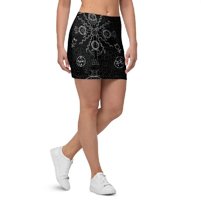 Occult Witch Gothic Mini Skirt pencil skirt chic