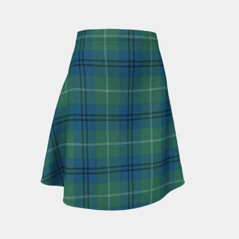 Oliphant Ancient Tartan Flared Skirt leather skirt sleek