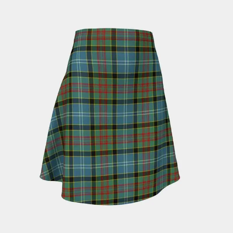 Paisley District Tartan Flared Skirt leather skirt bold