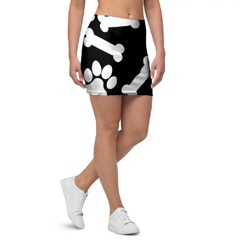 Paw Mini Skirt wool skirt warm