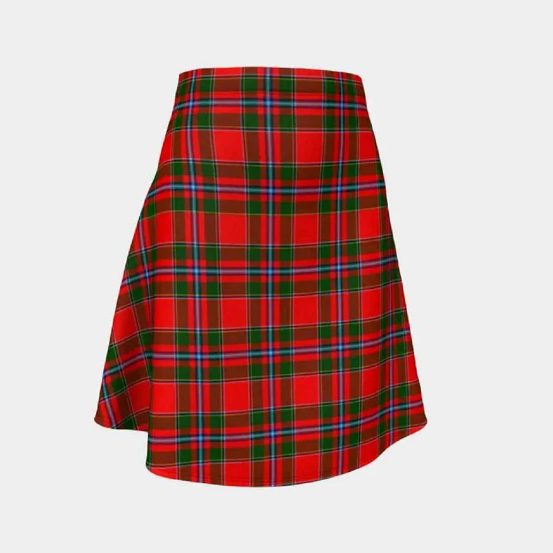 Perthshire District Tartan Flared Skirt high slit skirt