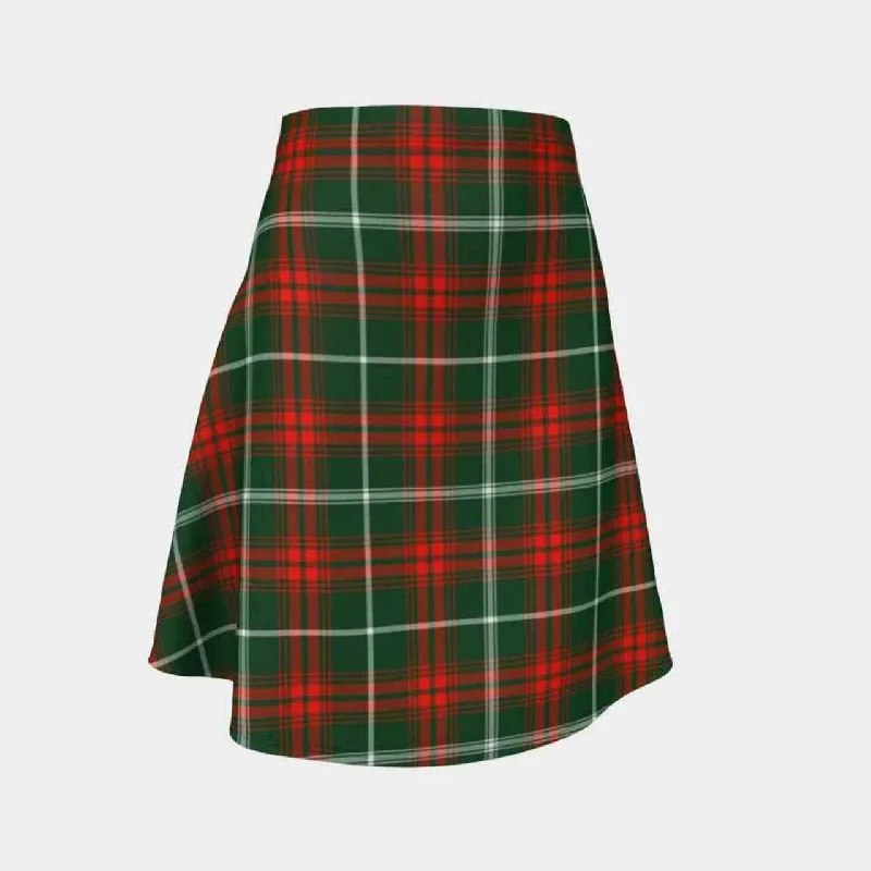 Prince of Wales Tartan Flared Skirt chiffon skirt floaty
